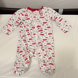Carter's Red and White Fire Truck Footie